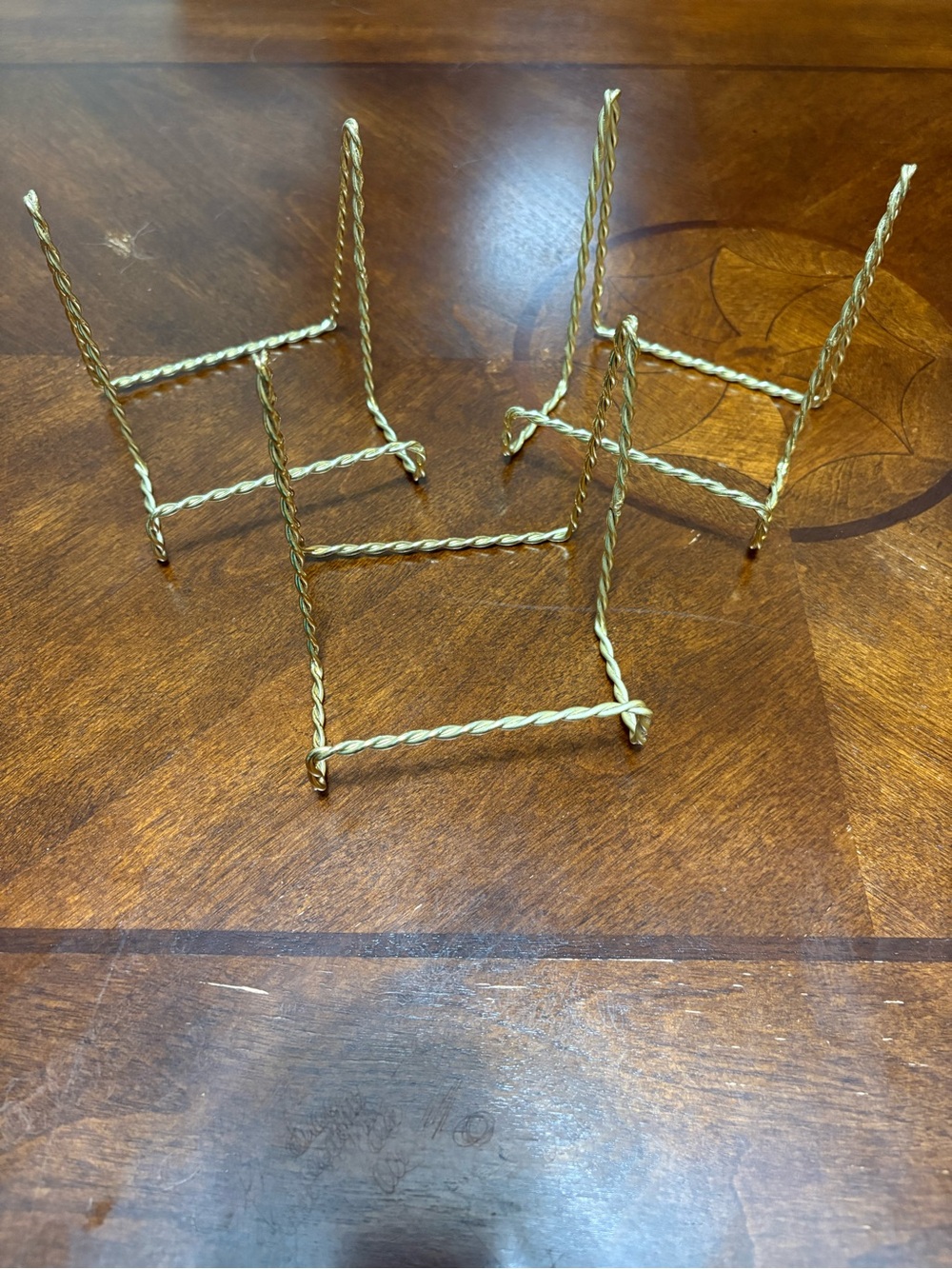 Set of 3 Gold Braided Picture Frame Stands
